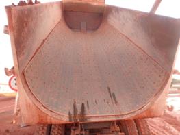 Dump body floor after treatment